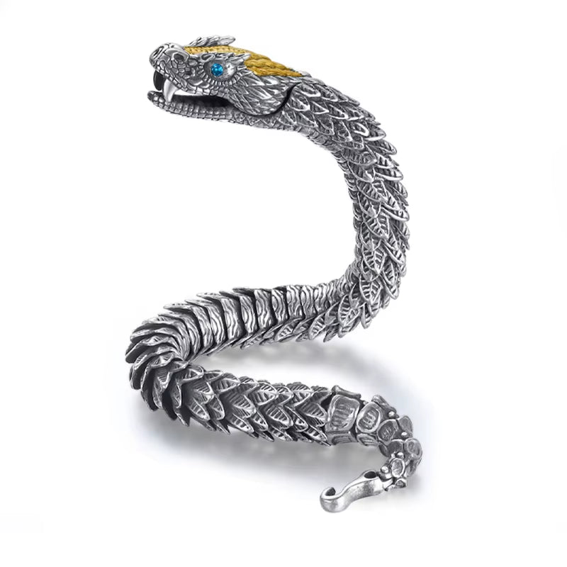 Handmade Bracelet - Men's Medusa Rattlesnake Jewelry