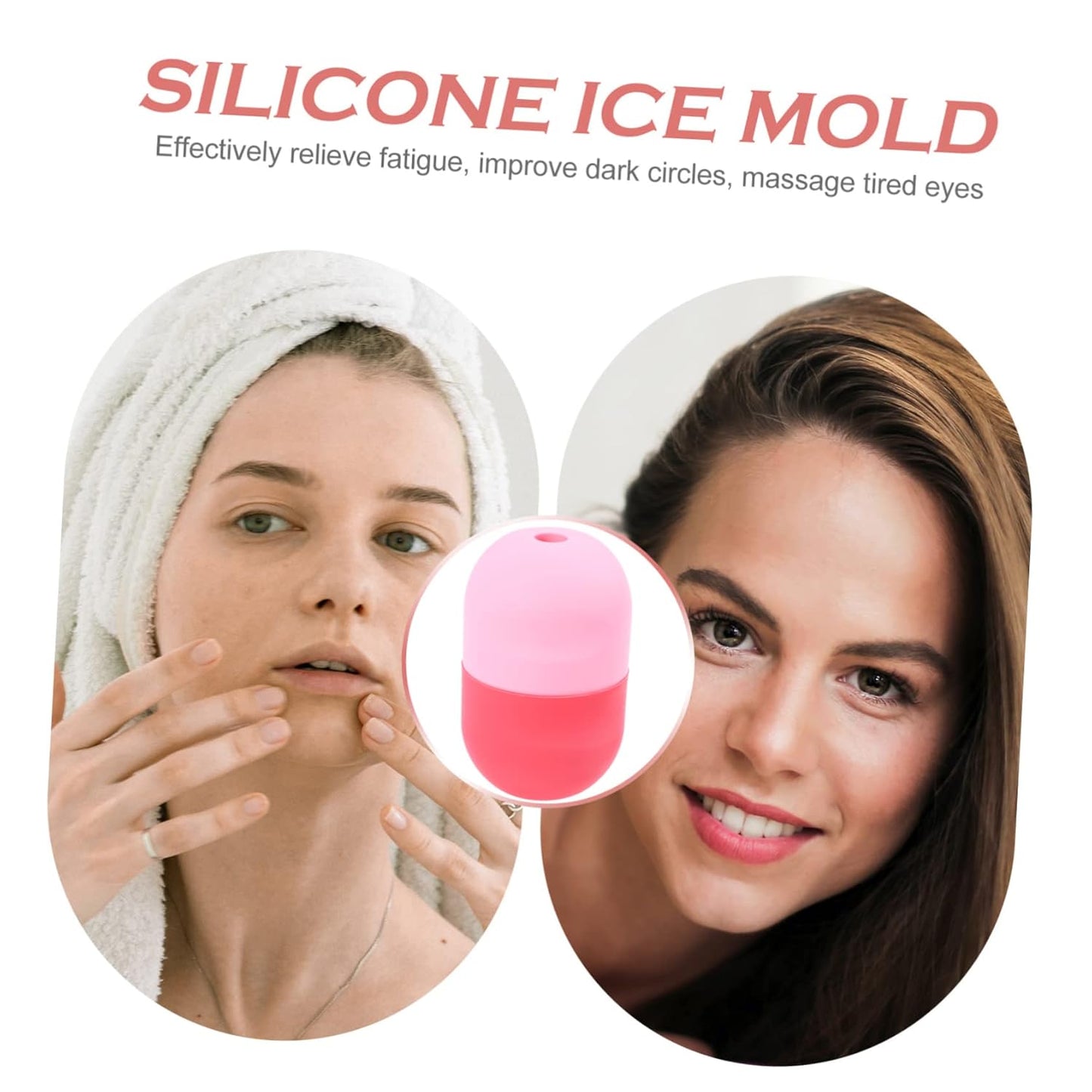 Multi-Use Silicone Ice Face Roller for Eye Puffiness Relief Manual Cooling Tool for Dark Circles Facial Skin Care Treatment Reusable and Convenient