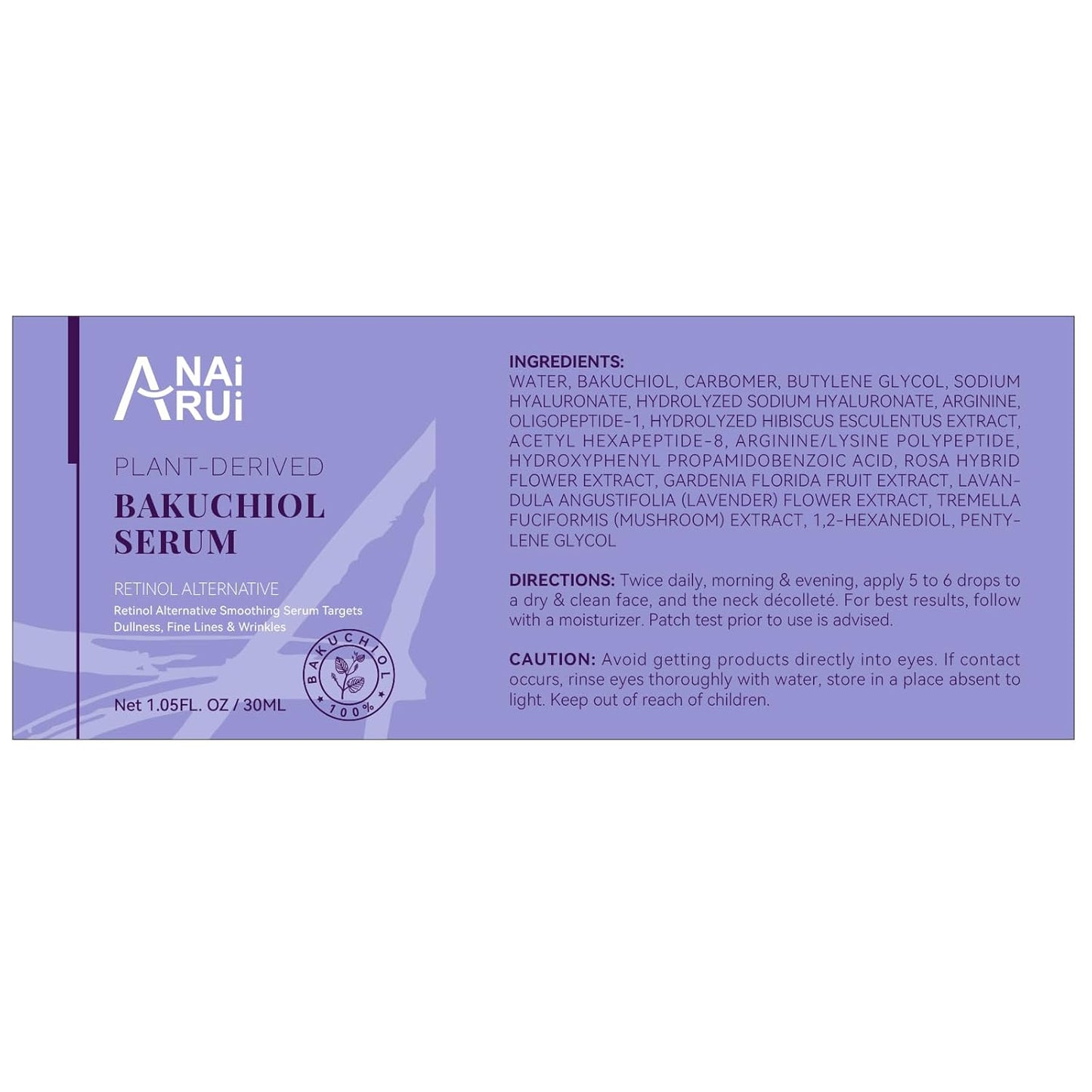 Bakuchiol Face Serum for Face, Bakuchiol Retinol Alternative Serum,Smoothing Face Serum with Hyaluronic Acid & Peptide Sensitive Skin Serum, anti Aging & Wrinkle Serum, 1Fl.Oz
