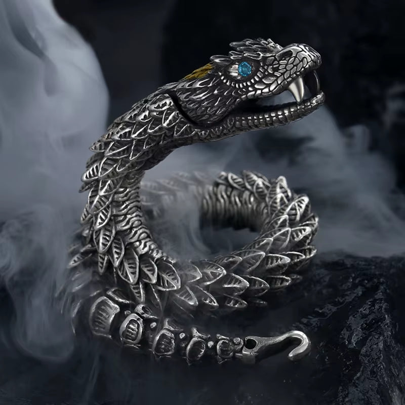 Handmade Bracelet - Men's Medusa Rattlesnake Jewelry