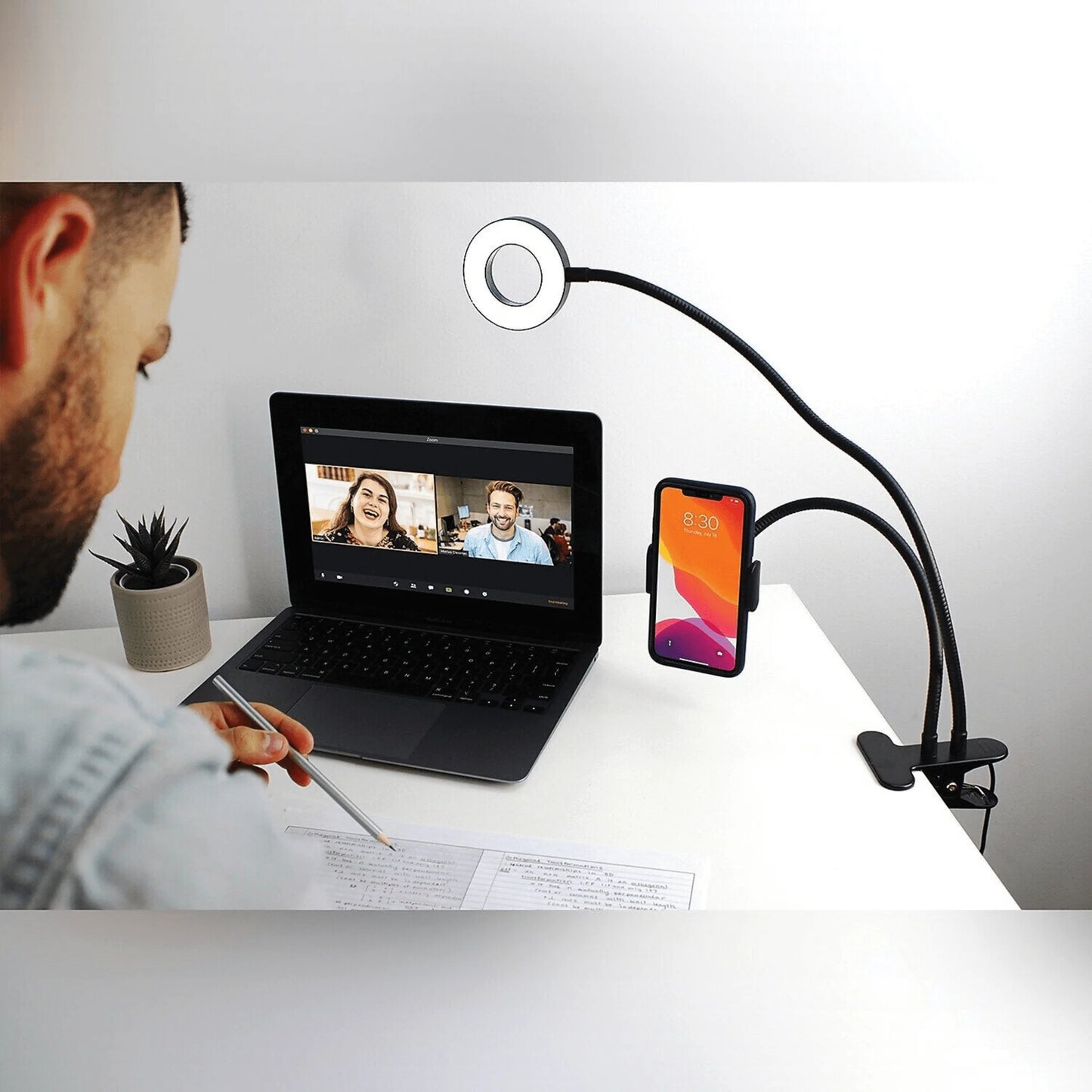 Selfie Ring Light with 3 Lighting Modes and Base