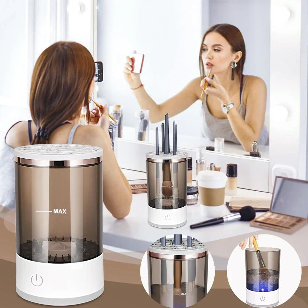 Quick-Dry Electric Makeup Brush Cleaner for Effortless Beauty Routine