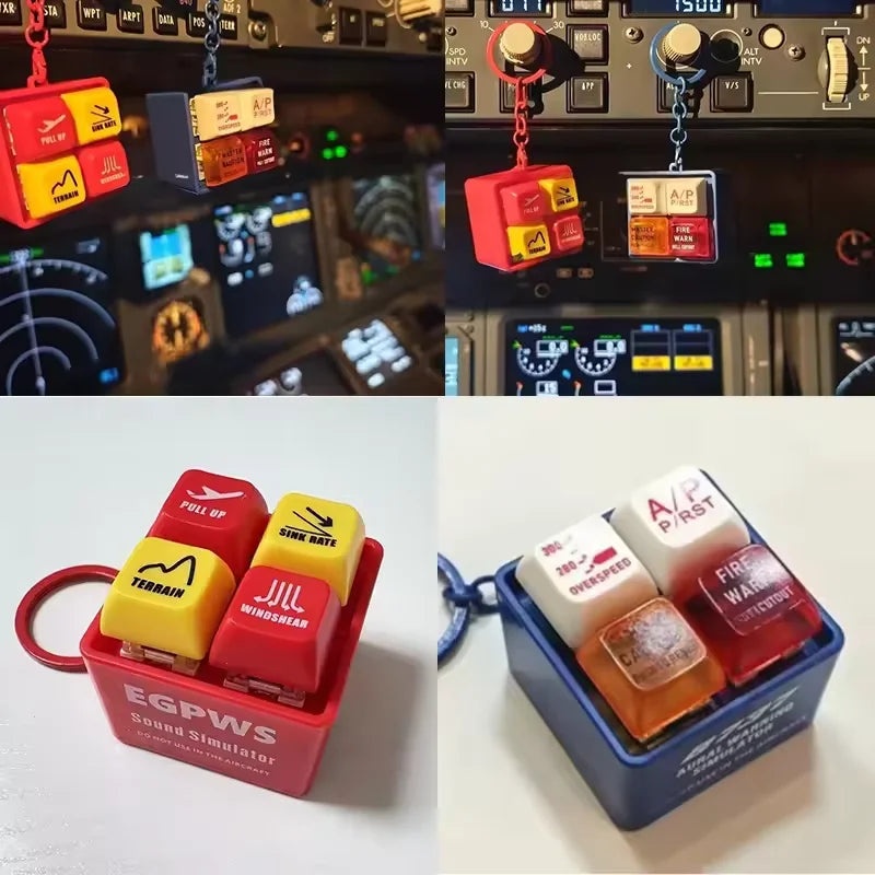Emergency Alert Simulator Keychain - Mini Sound Alarm Toy for Bags and Home Décor