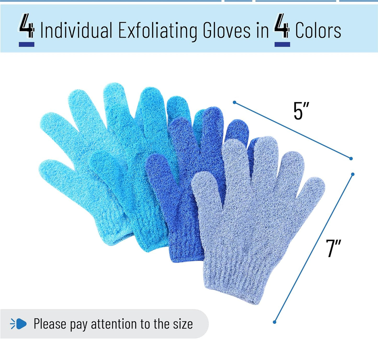 Revitalize Your Skin with 4 Pcs Exfoliating Hand Gloves - Ultimate Scrub Experience!