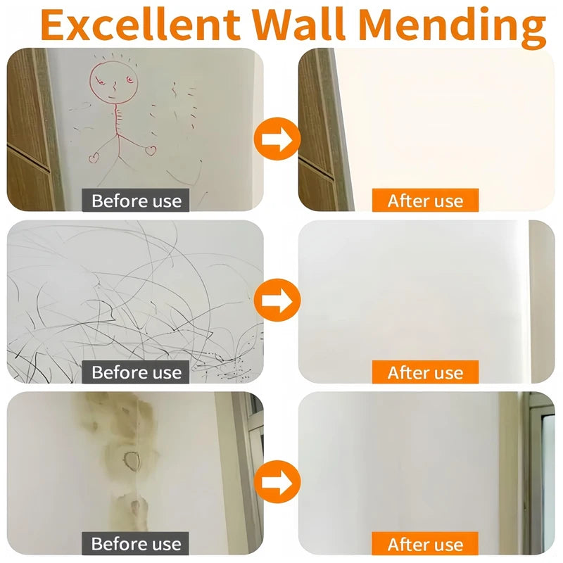 500G WALL REPAIR PASTE, the Product Comes with Rolling Brush. Home Wall Finishing, Wall Surface Hole Fill Quick and Easy Solutio