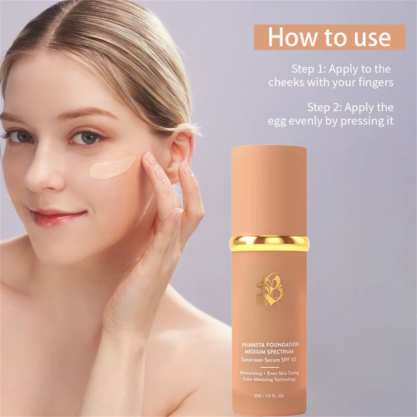 New Biomimicry Foundation 4 in 1 Spectrums 4 in 1 Biomimicry Light Spectrums Foundation with Spf50+ Longwearing