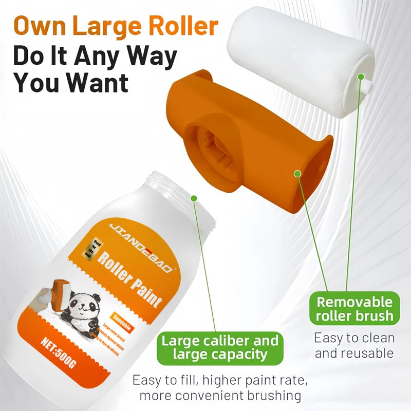 500G WALL REPAIR PASTE, the Product Comes with Rolling Brush. Home Wall Finishing, Wall Surface Hole Fill Quick and Easy Solutio