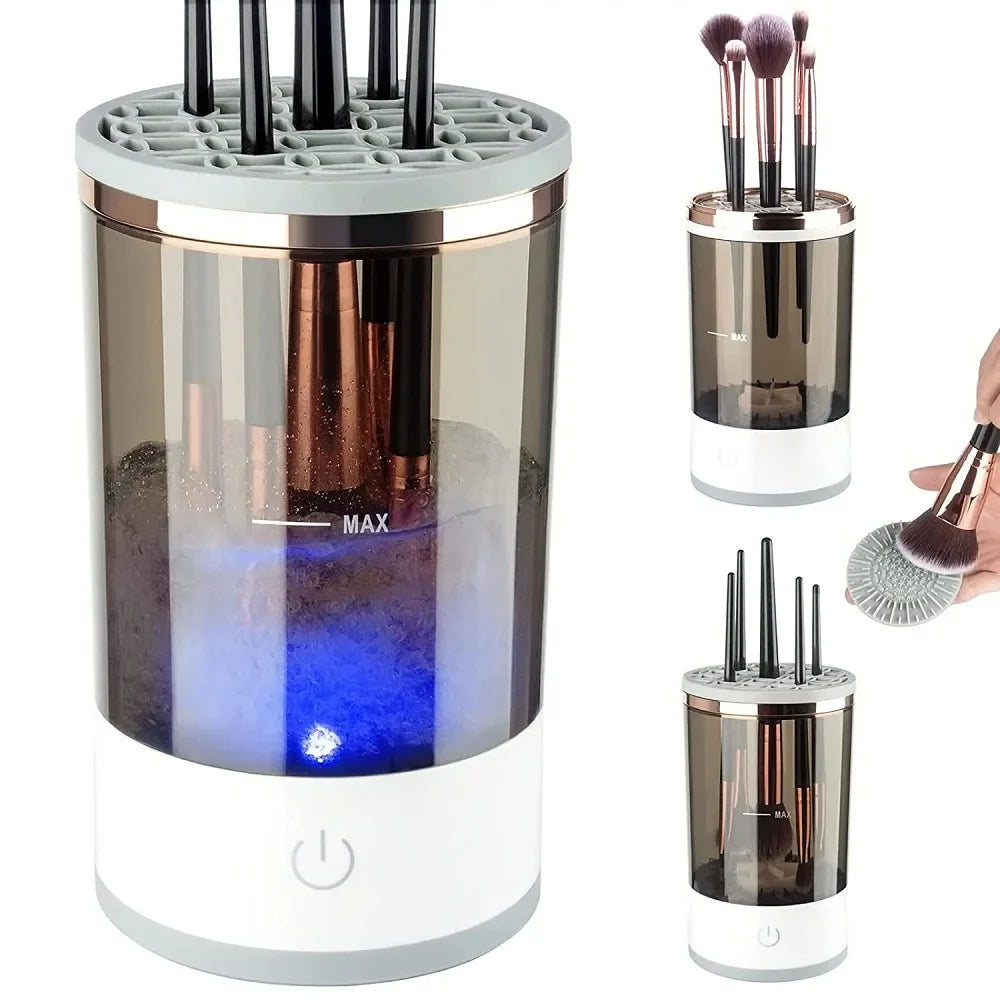 Quick-Dry Electric Makeup Brush Cleaner for Effortless Beauty Routine