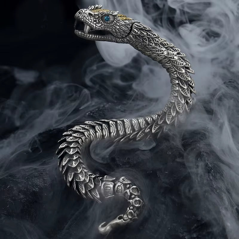 Handmade Bracelet - Men's Medusa Rattlesnake Jewelry