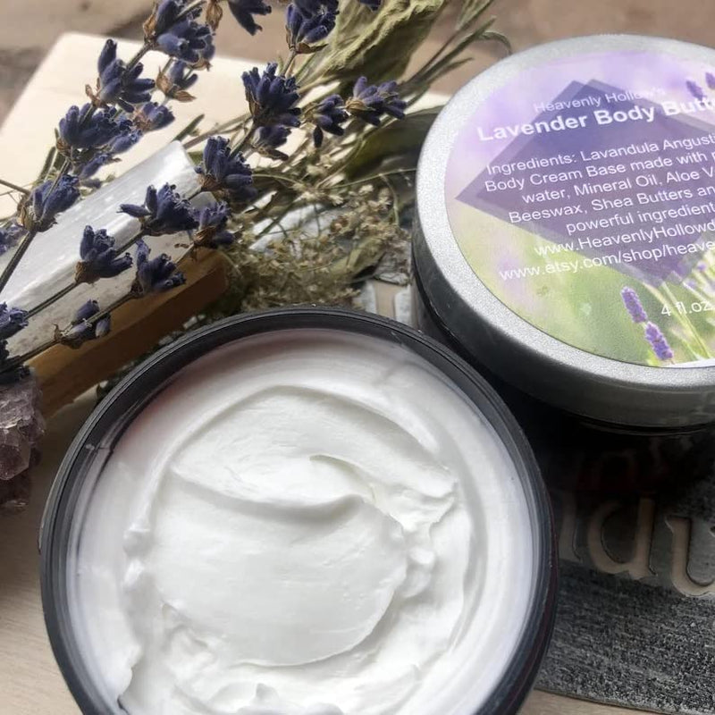 Luscious Lavender Whipped Body Butter - 4 Oz Organic Moisturizer for Silky Smooth Skin