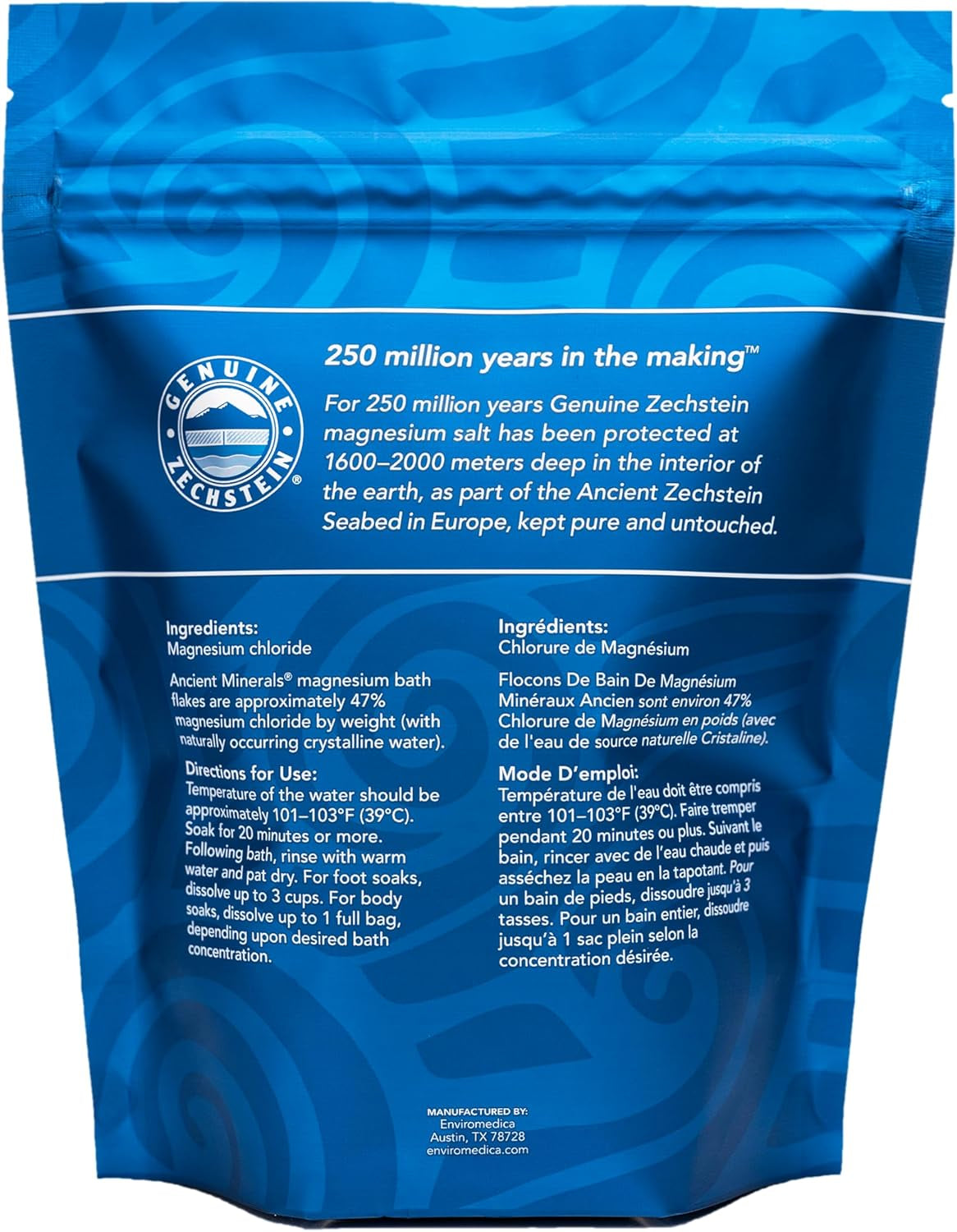 Magnesium Bath Flakes - Ultimate Relaxation & Superior Results in Resealable 1.65 Lbs. Bag