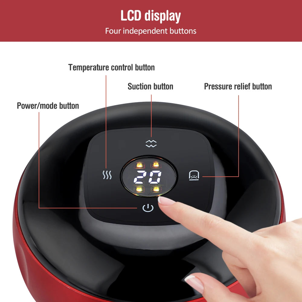 Revolutionary Smart Electric Vacuum Cupping Massager with Heating & Suction for Ultimate Body Relief