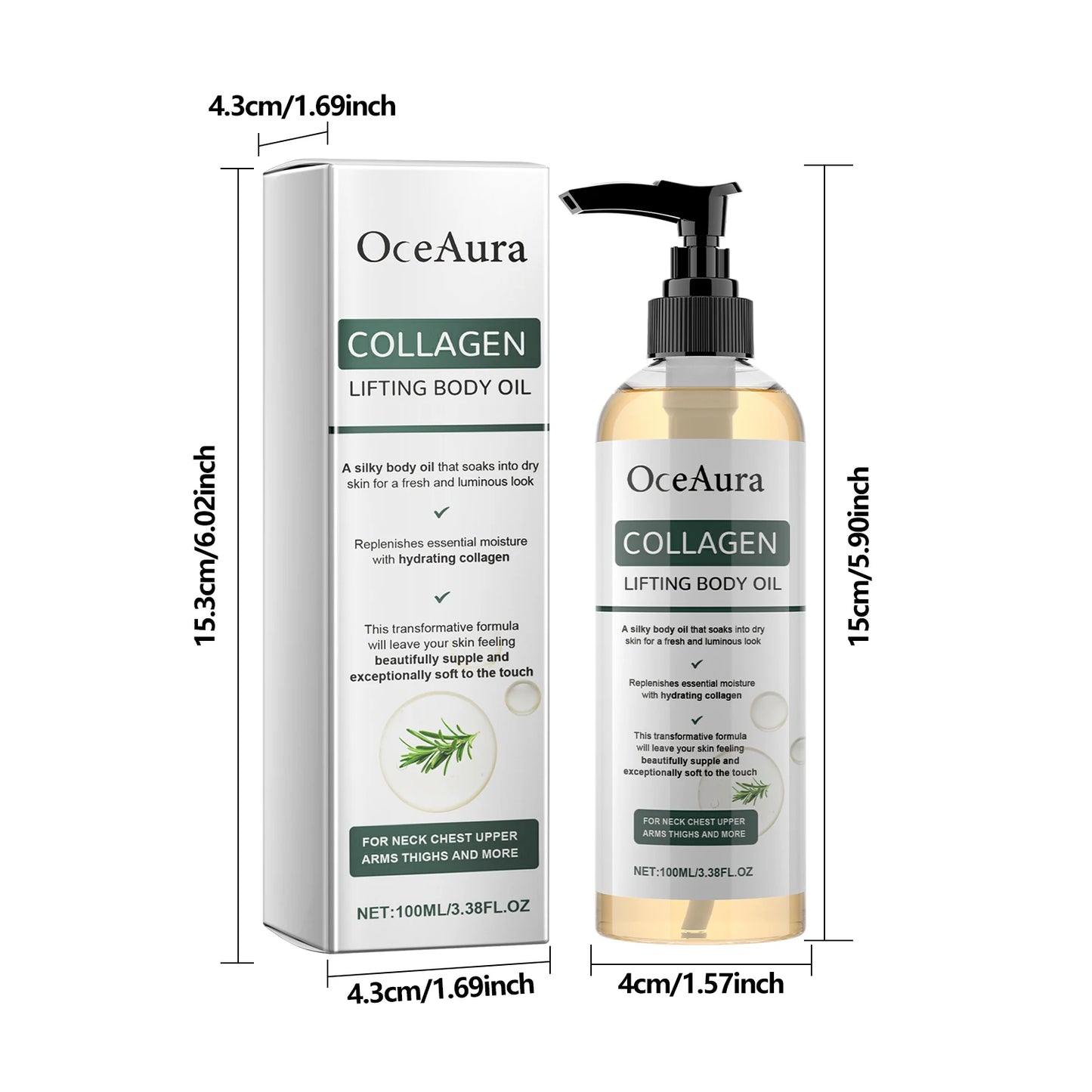 Collagen Lifting Body Oil,Firming Body Oil,Compact Body Oil,Massage Oil,Body Oil Women Collagen Skin Tightening 100Ml