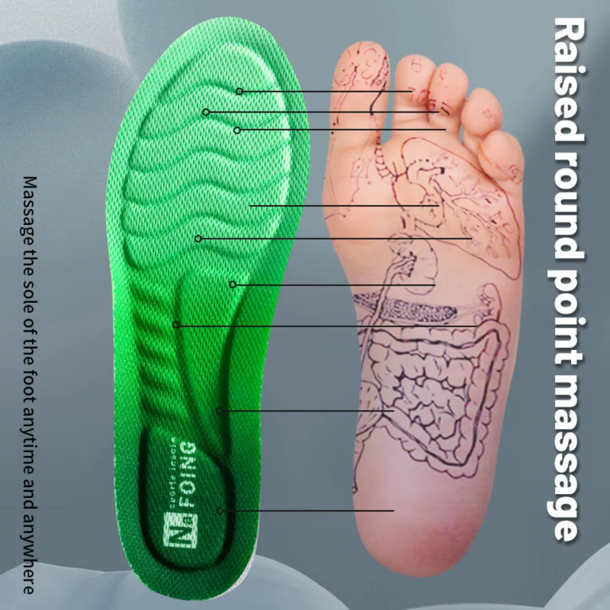 1Pair Sport Insoles PU High Stretch Shock Resistant Antibacterial Anti-Odorant Breathable Insoles Comfortable for Shoes Cushion