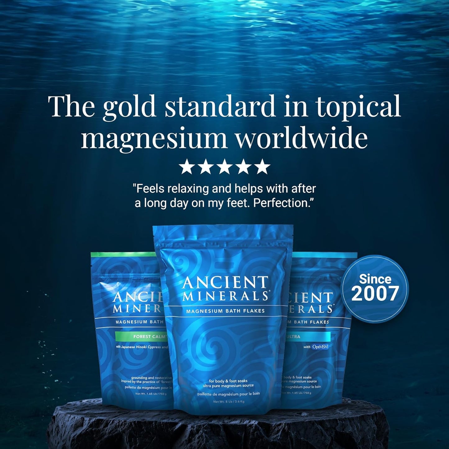 Magnesium Bath Flakes - Ultimate Relaxation & Superior Results in Resealable 1.65 Lbs. Bag