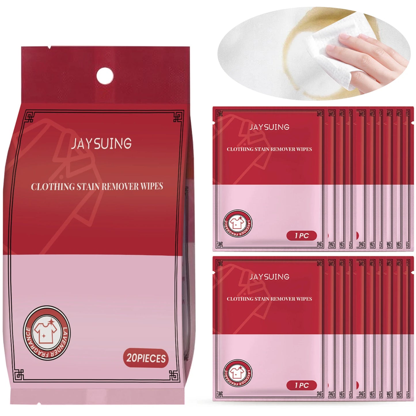 Protect & Clean Your Clothes: 20/40/100/200Pcs Color-Safe Stain Removal Wipes for Jackets, Shirts & Blouses
