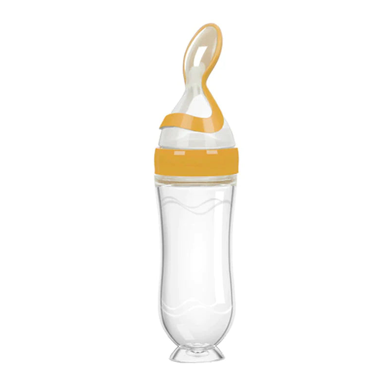 Squeezing Feeding Bottle Silicone Newborn Baby Training Rice Spoon Infant Cereal Food Supplement Feeder Safe Tableware Tools