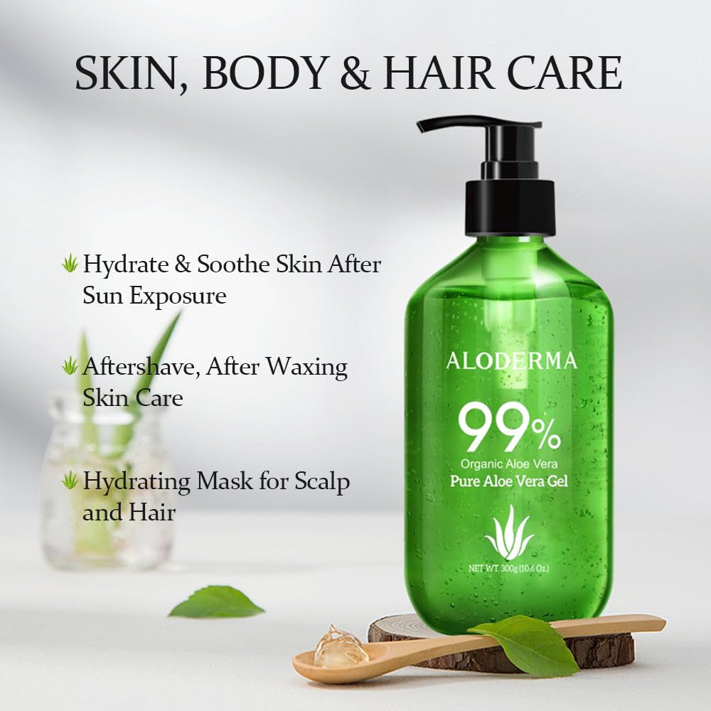 All Purpose Aloe Vera Gels Set - 3 Pack - 300G Aloe Vera Gel X2Pcs & 45G Aloe Vera Gel