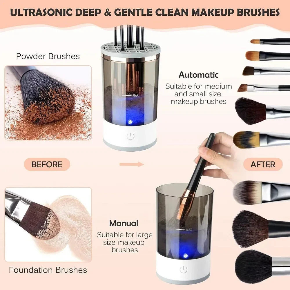 Quick-Dry Electric Makeup Brush Cleaner for Effortless Beauty Routine