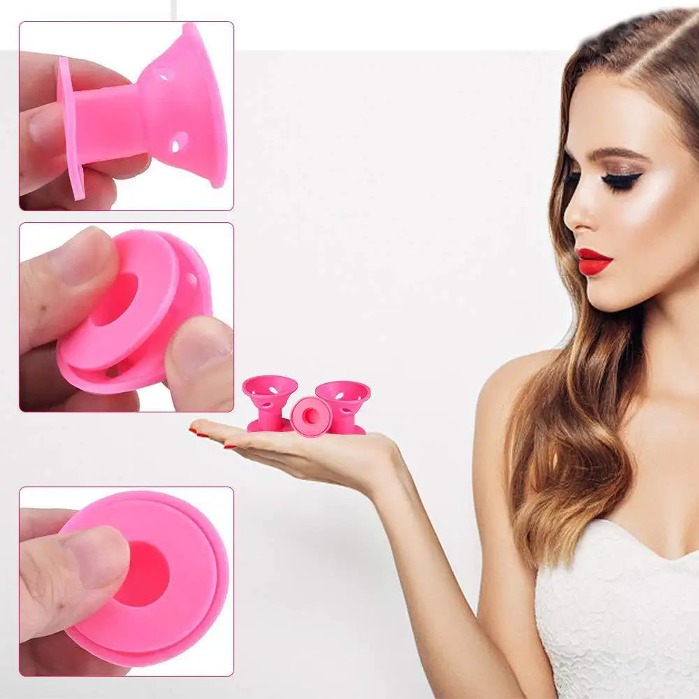20 Pcs Heatless Silicone Curlers - Perfect for Gorgeous, Bouncy Curls While You Sleep!