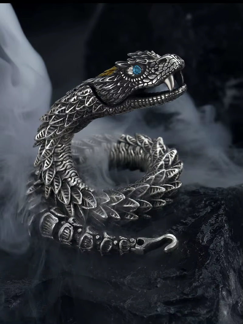 Handmade Bracelet - Men's Medusa Rattlesnake Jewelry
