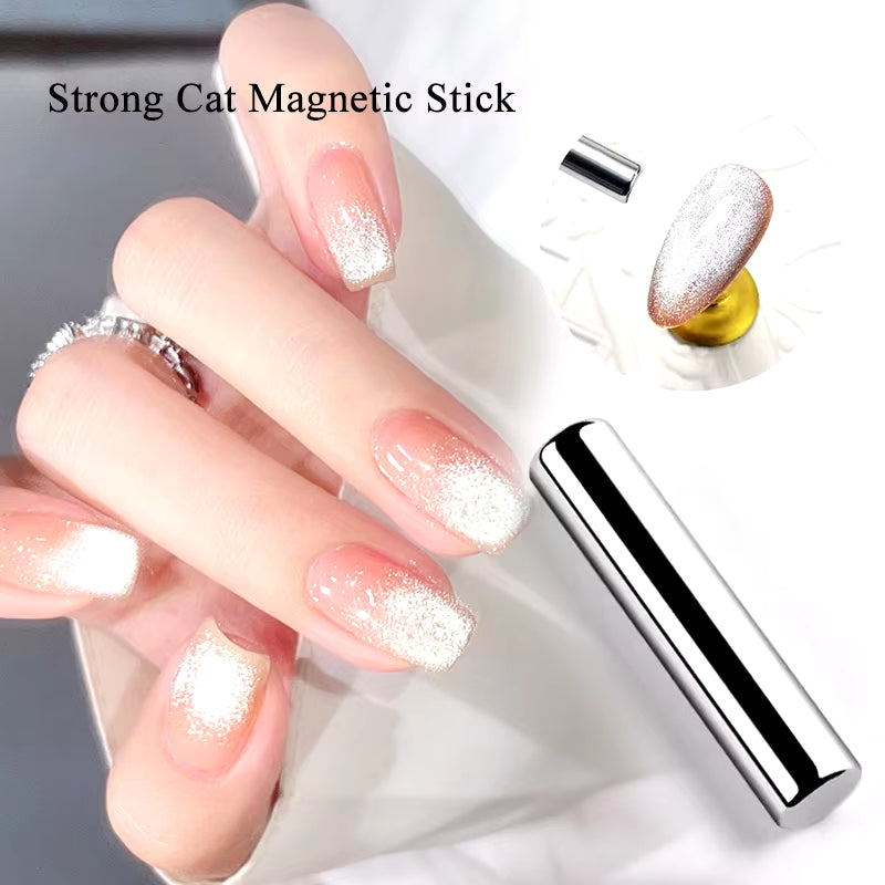 3-in-1 Platinum Rose Gold Cat Magnetic Gel Nail Polish - 7ML Moonlight Glitter UV Varnish for Stunning Semi-Permanent Manicures