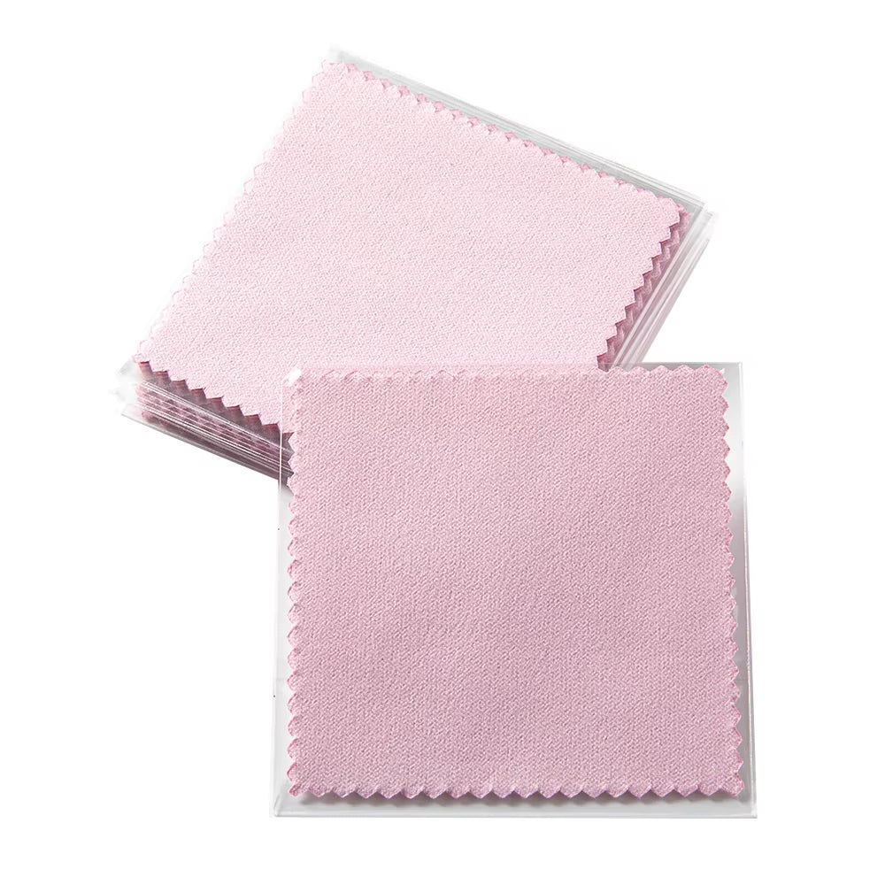 50Pcs Individually Silver Cleaner Polishing Jewelry Cloth Napkin Tarnish Remover Tool with Package Ornaments for Silverware Gold