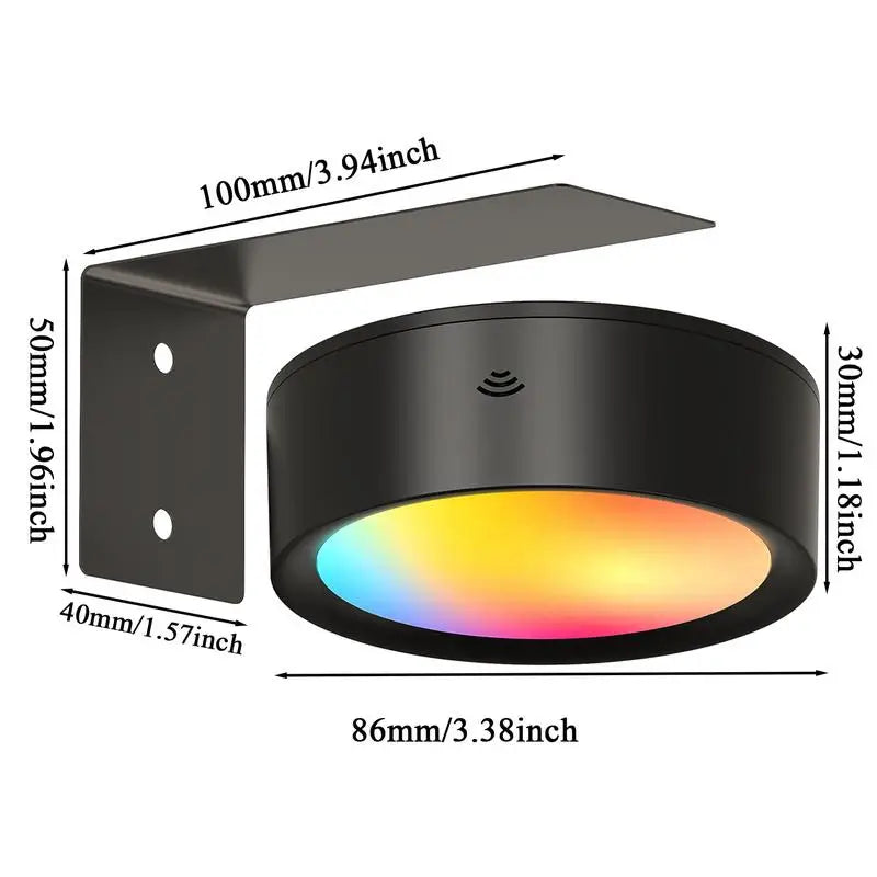 2Pcs LED Wall Sconces Lights 13-Color RGB Dimmable Painting Art Display Lights Magnetic Spotlight Battery Operated Picture Lamp