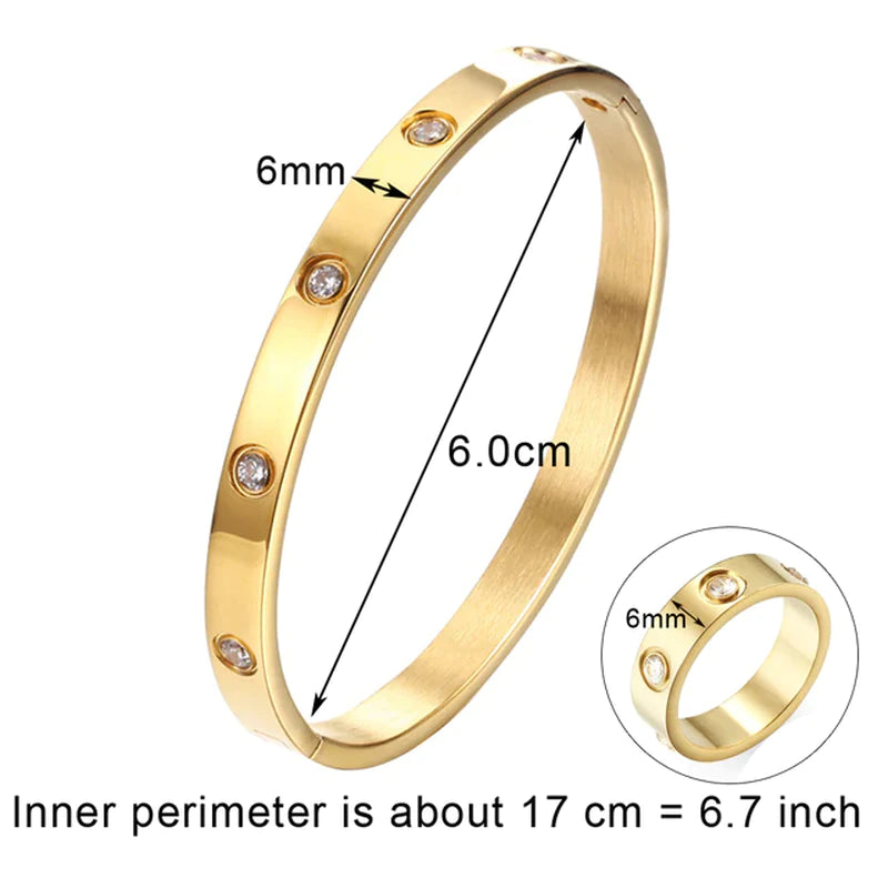 Bangle/ Ring Set -Stainless Steel Jewelry