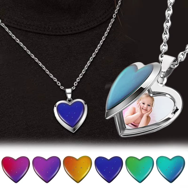Color Change Mood Locket- Heart Love Pendant