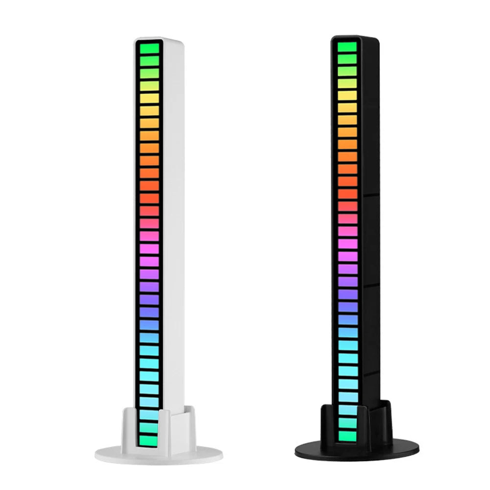RGB Music Rhythm LED Light Bar - Rechargeable APP-Controlled, Sound-Activated Night Light for Cars & Gaming