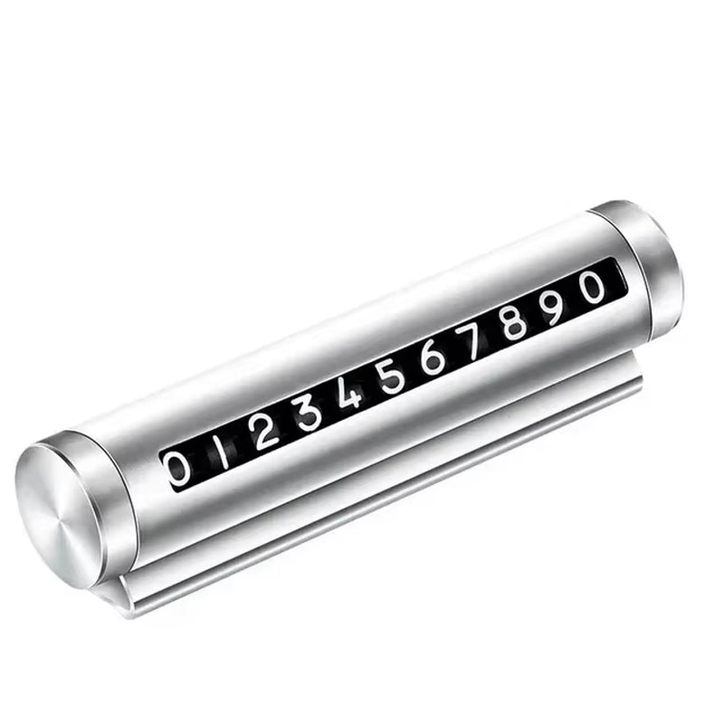 Metal Car Temporary Parking Card Universal Rotate Phone Number Plate Aluminum Stickers Park Stop in Car-Styling Auto Accessories