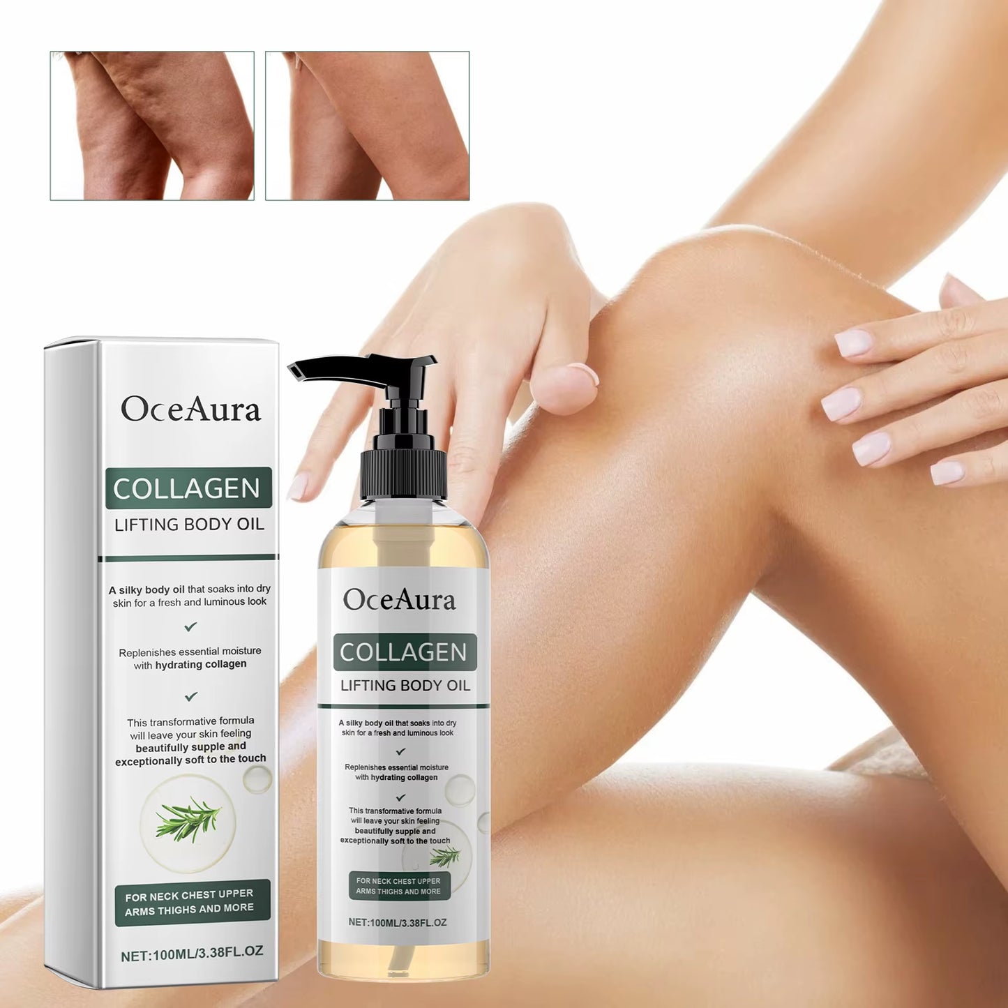 Collagen Lifting Body Oil,Firming Body Oil,Compact Body Oil,Massage Oil,Body Oil Women Collagen Skin Tightening 100Ml