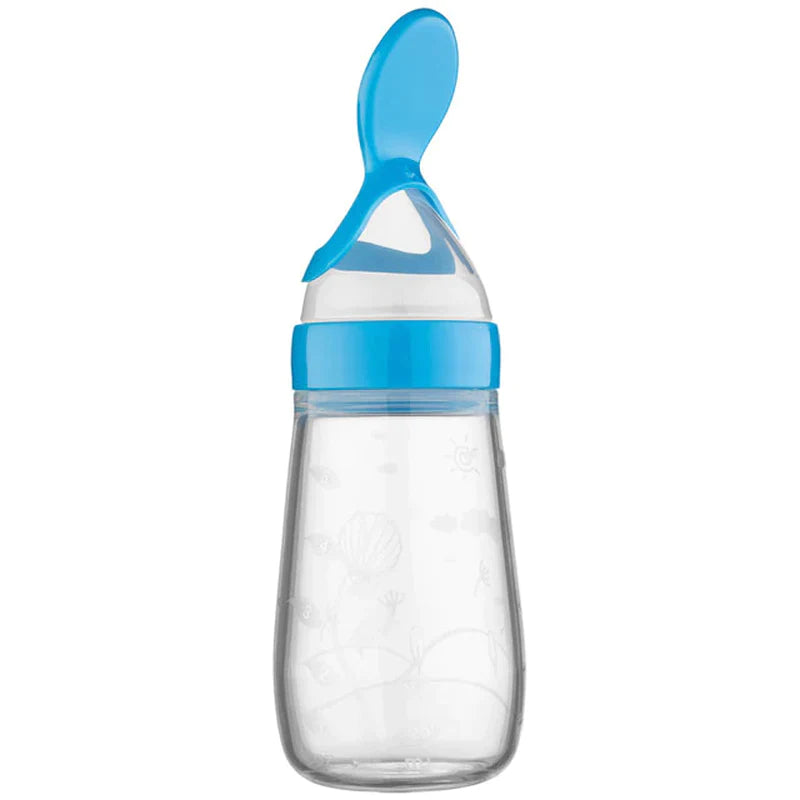Squeezing Feeding Bottle Silicone Newborn Baby Training Rice Spoon Infant Cereal Food Supplement Feeder Safe Tableware Tools