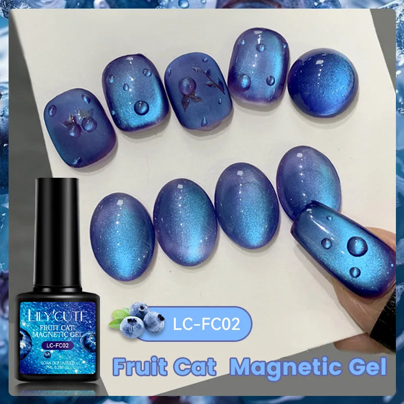 3-in-1 Platinum Rose Gold Cat Magnetic Gel Nail Polish - 7ML Moonlight Glitter UV Varnish for Stunning Semi-Permanent Manicures