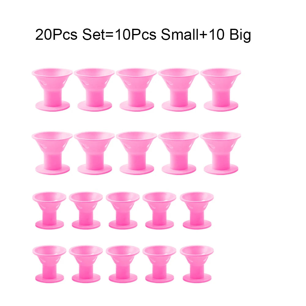 20 Pcs Heatless Silicone Curlers - Perfect for Gorgeous, Bouncy Curls While You Sleep!