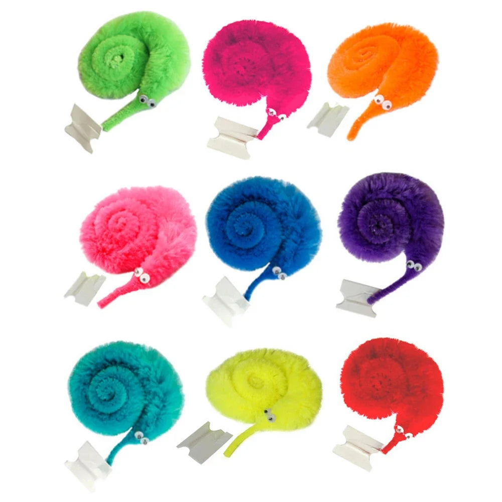 6Pc Cool Stuff Fuzzy Worm Magic Toys Wizard Strange Child Magic Tricks for Kids Games Worm on a String Funny Tricks for Children