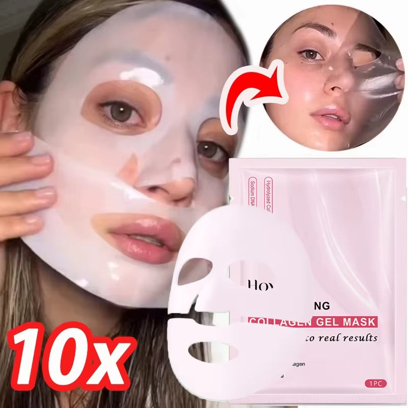 Revitalizing Pink Bio Collagen Gel Mask - Deep Hydration & Skin Tone Balance for Overnight Glow