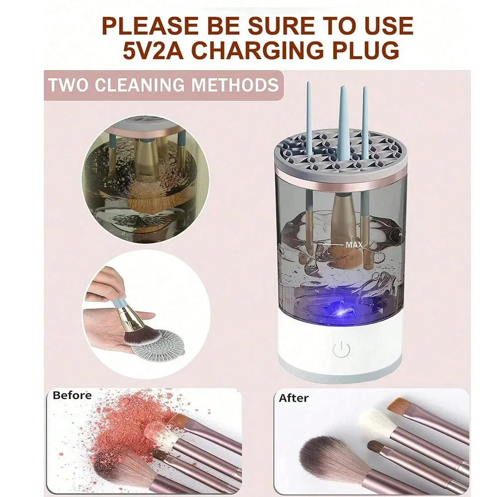Quick-Dry Electric Makeup Brush Cleaner for Effortless Beauty Routine
