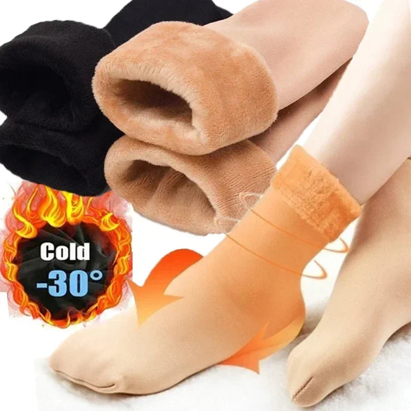 Cozy Cashmere Wool Thermal Socks for Women - Winter Warmth & Comfort - 5 Pairs of Soft Short Boot Socks