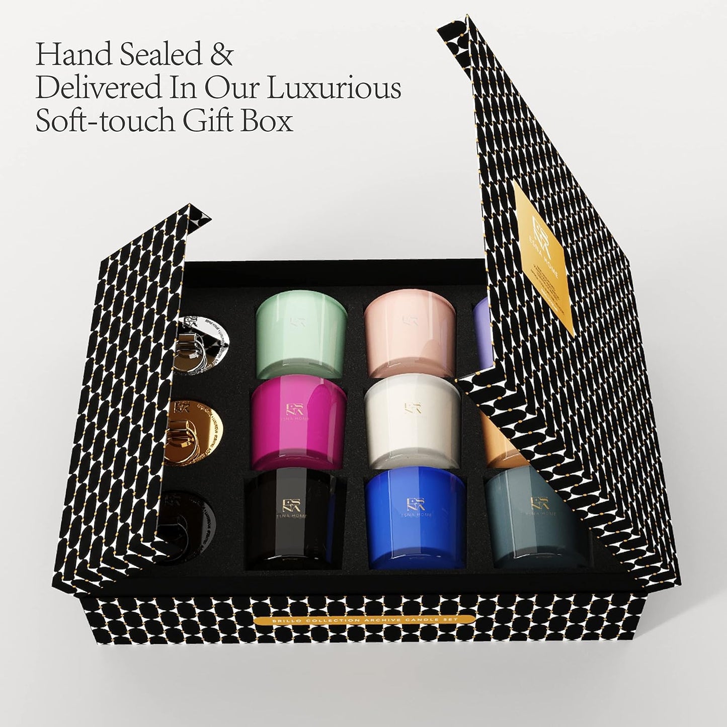 Luxury Aromatherapy Scented Candle Gift Set | 9 Premium Soy Candles with Magnetic Gift Box | Essential Oil Infused | 140 Hour Burn Time