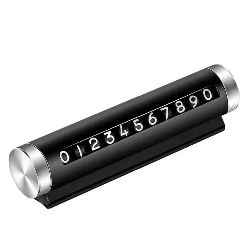 Metal Car Temporary Parking Card Universal Rotate Phone Number Plate Aluminum Stickers Park Stop in Car-Styling Auto Accessories