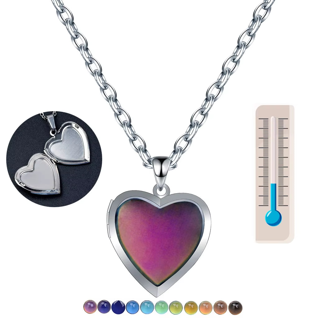 Color Change Mood Locket- Heart Love Pendant