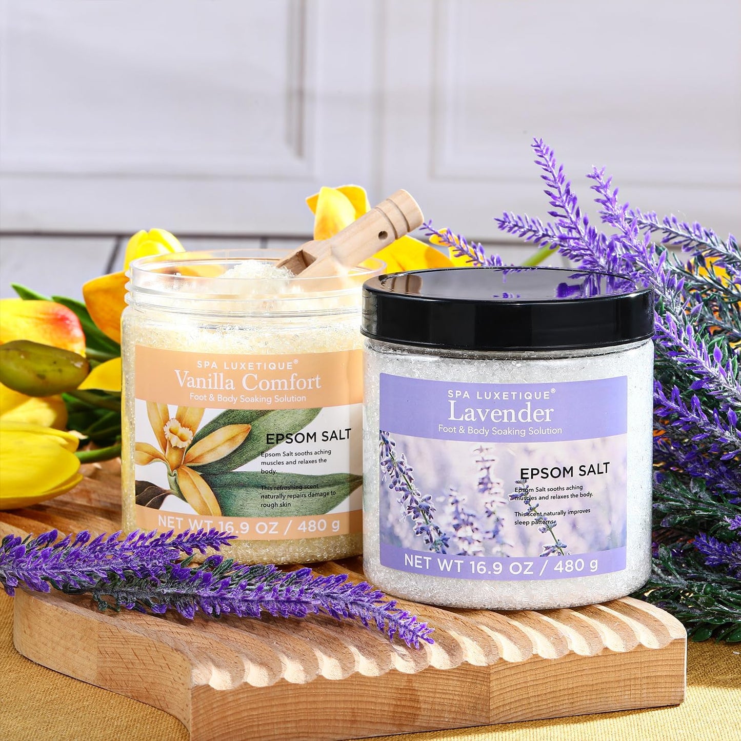 Indulgent Epsom Salts Gift Set for Women - 3.17lbs Soothing Bath Salts for Relaxation - Perfect Mother’s Day & Christmas Gift for Moms