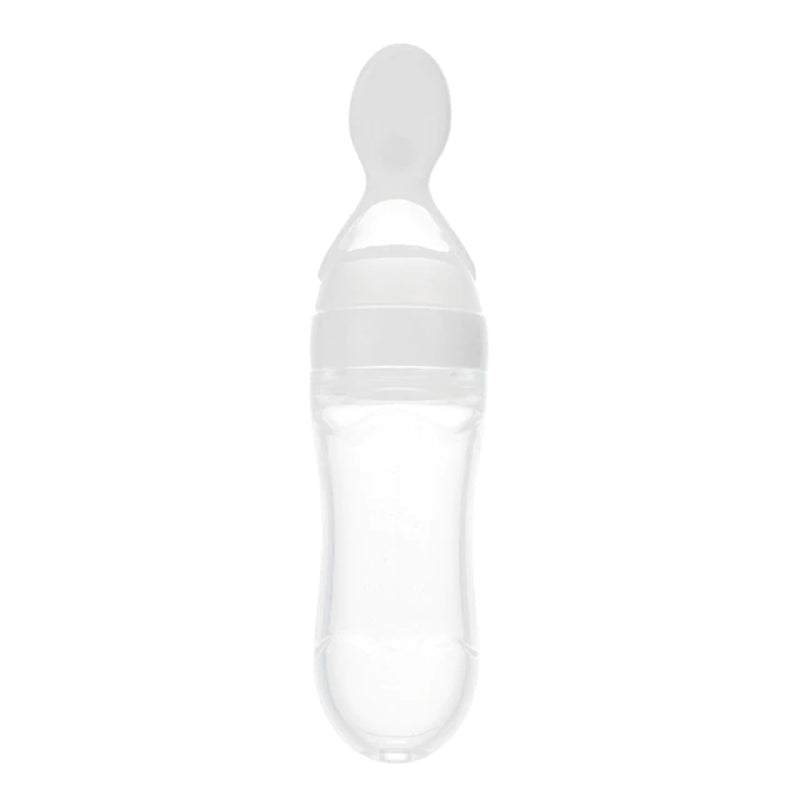 Squeezing Feeding Bottle Silicone Newborn Baby Training Rice Spoon Infant Cereal Food Supplement Feeder Safe Tableware Tools