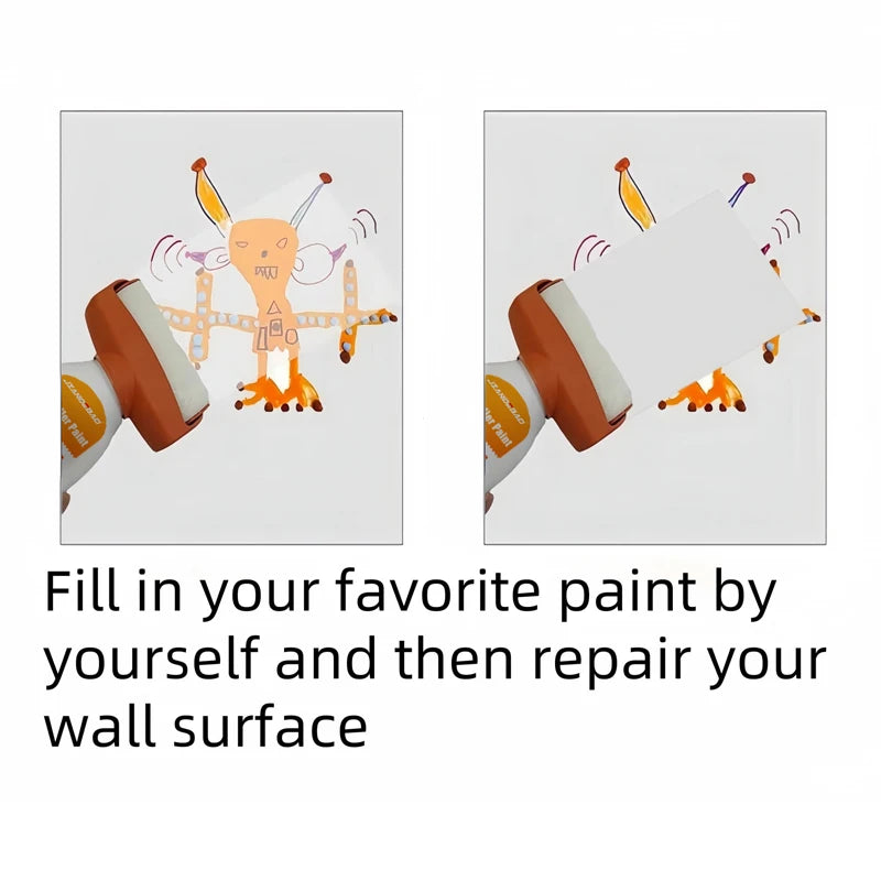 500G WALL REPAIR PASTE, the Product Comes with Rolling Brush. Home Wall Finishing, Wall Surface Hole Fill Quick and Easy Solutio