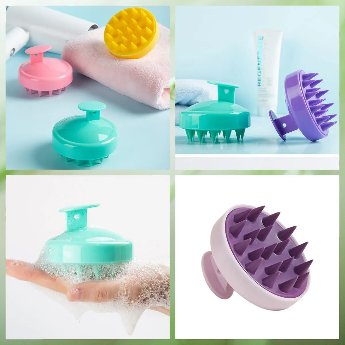 Revitalize Your Scalp with the Silicone Shampoo Massager – Ultimate Hair Therapy Brush for Relaxing Acupuncture Point Massage!