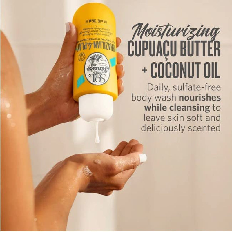 Brazilian Play Moisturizing Shower Cream-Gel Body Wash - Premium Body Cleanser - Hydrating for Soft Skin