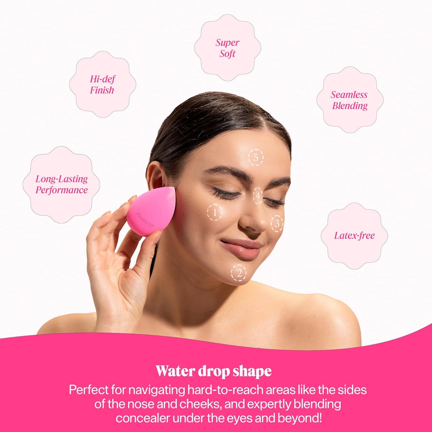 ™ - Original-Pink - Beauty-Blender - Makeup-Sponge - Super-Soft - Foundation-Sponge, Powders, Blush Creams, Reusable, Washable, Streak Free Application, Vegan, Latex Free (Pack of 1)
