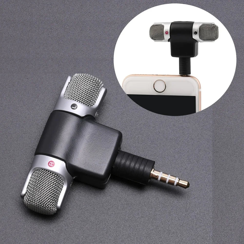 FORNORM 3.5Mm Jack Portable Mini Portable Digital Stereo Microphone Recorder for Sony MIC-DS70P Computer Sing Song Karaoke